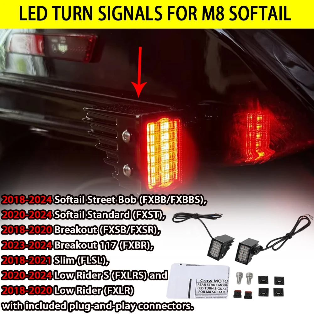 

Подходит для Harley M8 Soft Tail Street Bob Standard Type 117. Low Rider S. Новый мотоцикл. Мини-задний брызговик. Столб поворота L.