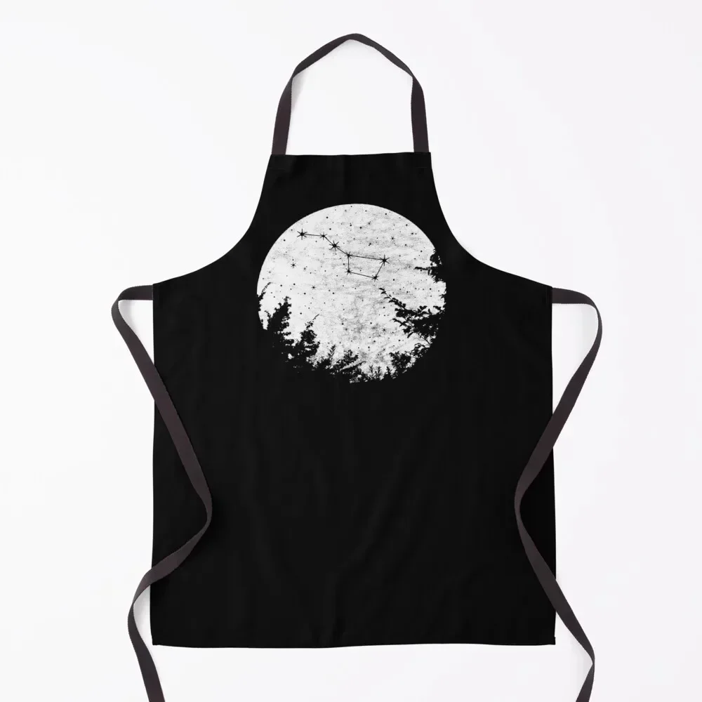 

Big Dipper Star Constellation Full Moon Graphic Apron nail tech supplies chef costume painters Apron