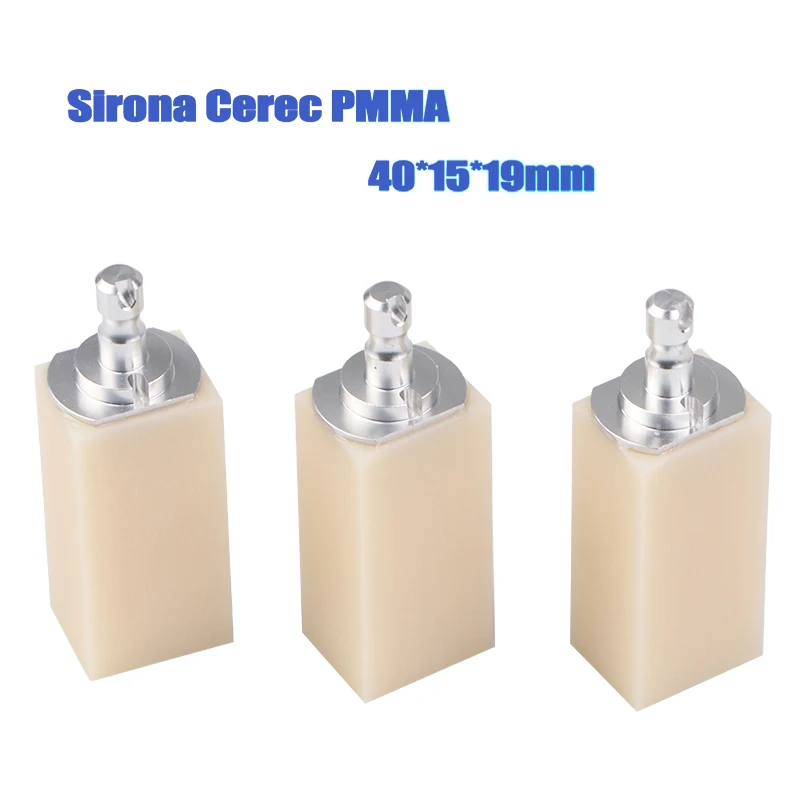 5Piece Dental Sirona Cerec PMMA Blocks 40*15*14/19mm for Temporary Crown and Bridge