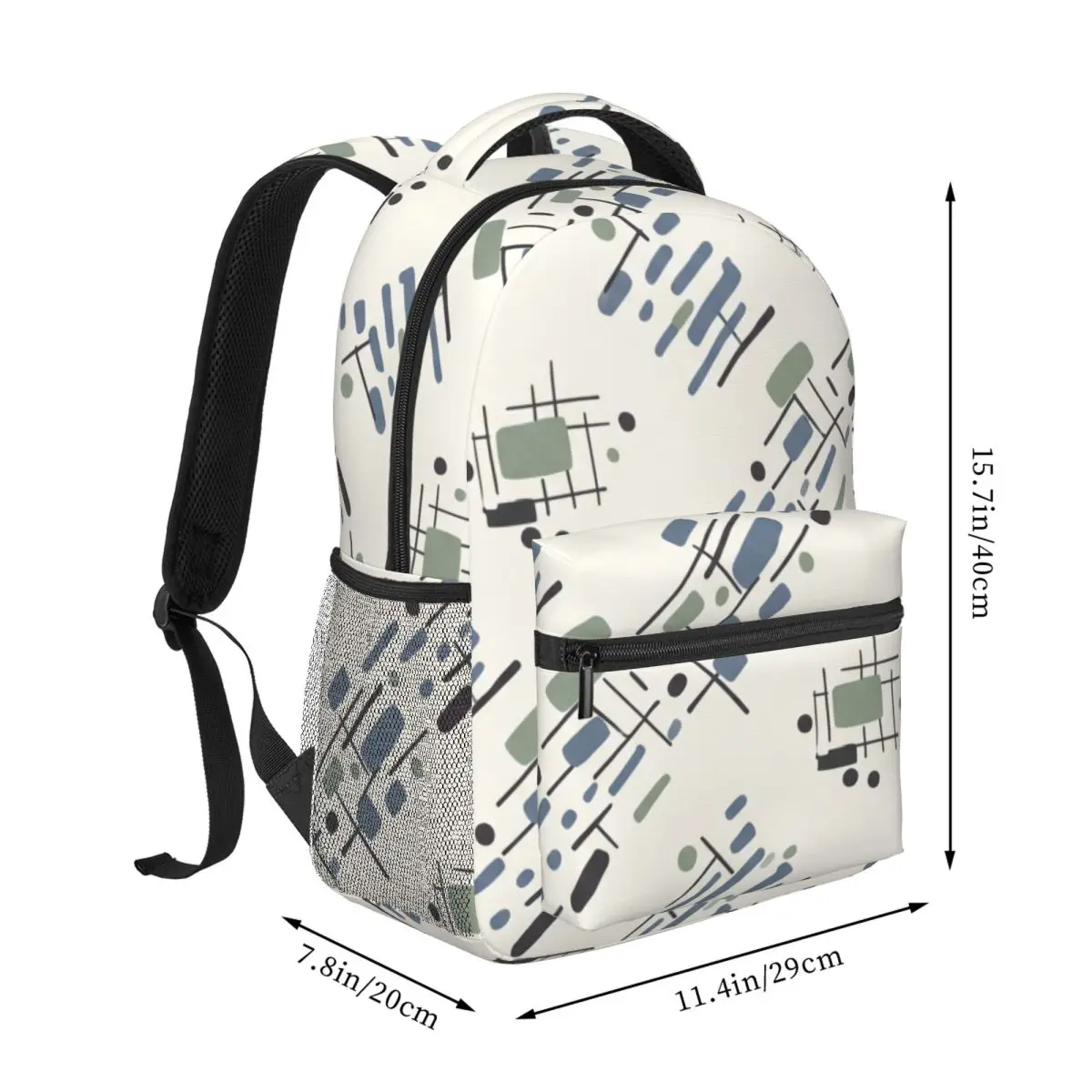 Commuter Laptop Bookbag Diagonal City Grid Node Urban Commuter Warm White Charcoal Sage Lightweight Work Backpack for Office Men