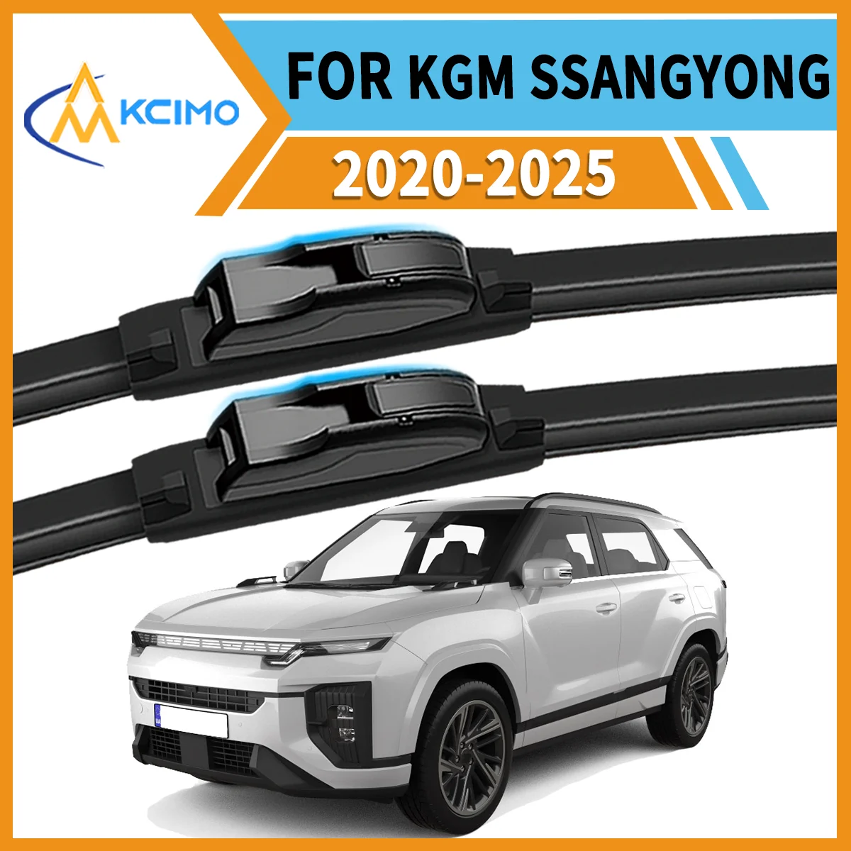 

Essential Safety Pair 2 Front Wiper Blades for KGM SSANGYONG Actyon 2020-2025 All-Weather Clarity Durable Easy to Install