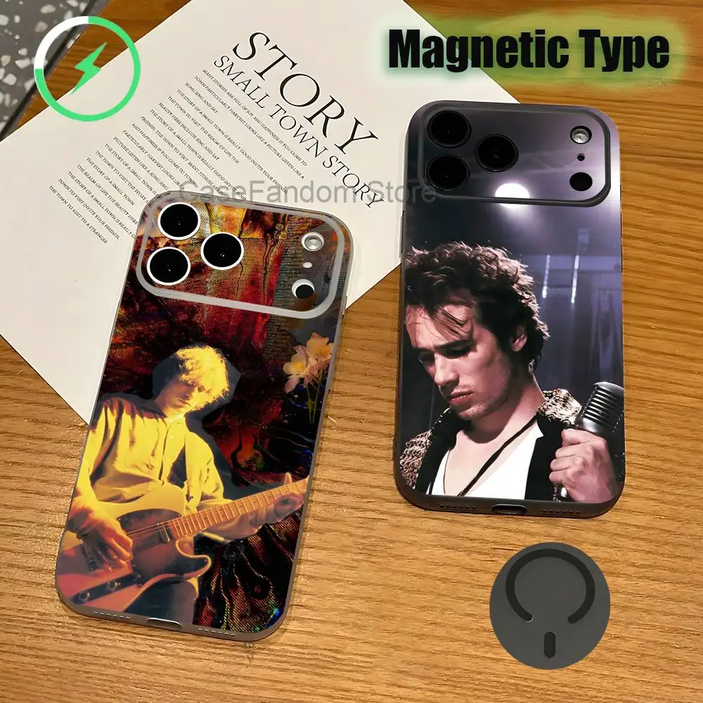 

J-Jeff B-Buckley For iPhone 17,16,15,14,13,12,11,Pro,Max,Plus Transparent gray Phone Case Magnetic Wireless Charging