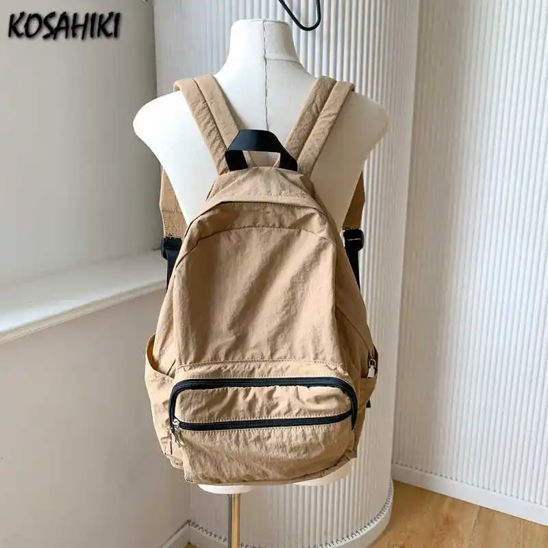 

Outdoors Casual High-capacity Vintage Backpack Korean All Match Grunge Preppy Schoolbag Trendy Simple Streetwear Backpacks Women