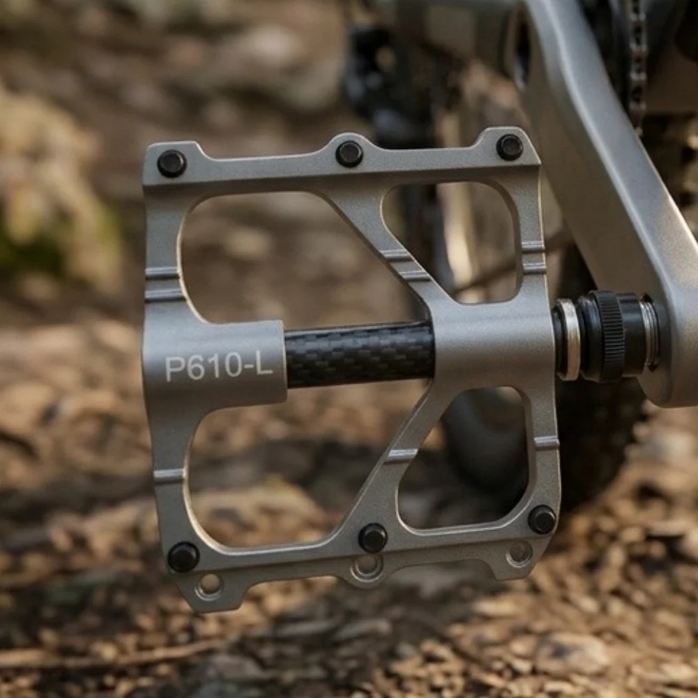 Aluminum Alloy Pedals with Quick-Release Functionality and Threaded Mounting for Use on Most Adult-Sized Bicycles