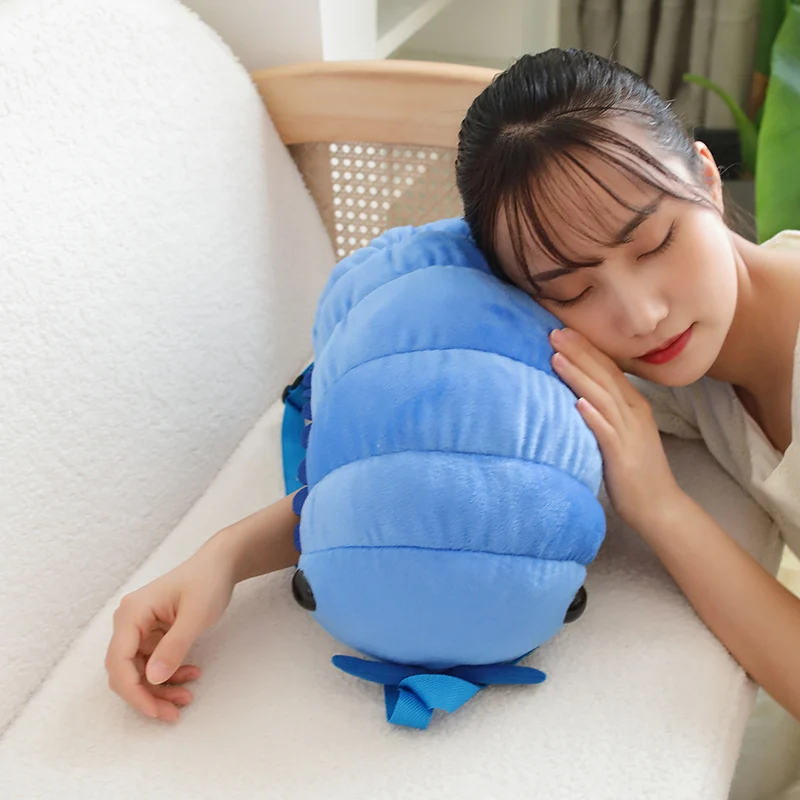 Kawaii Pill-bug Plush Backpack Stuffed Plushie Animals watermelon worms Inset Bag Backpack for Children Girls Gifts Creative