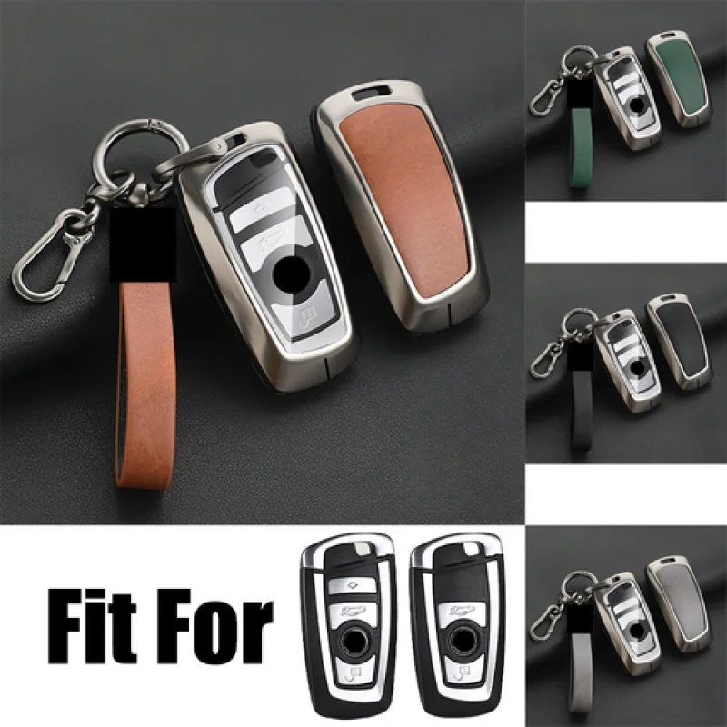 

A+ Alloy Leather TPU Car Key Case Cover For BMW 1 2 3 4 5 6 7 M5 X2 X3 X4 X5 F30