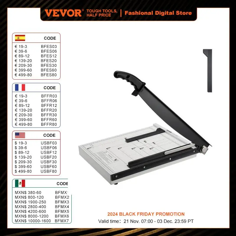 VEVOR Paper Cutter Guillotine Trimmer 15