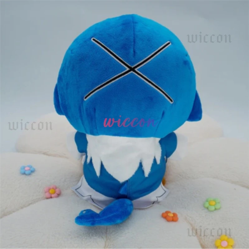 لعبة أنيمي Vtuber Hololive Gawr Gura COS القرش القماش لينة أفخم 20 سنتيمتر الكرتون وسادة الظاهري المعبود هدية عيد الميلاد @ # ￥%