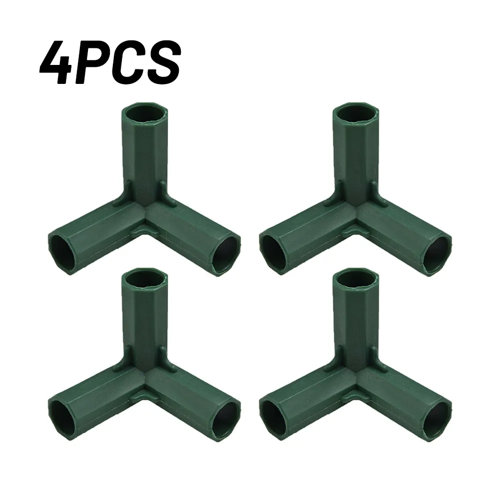 4pcs Plants Connectors Plastic Structure Greenhouse Frame Canes Building Connector 16-17mm Outdoor Garden Structure Pole Joints