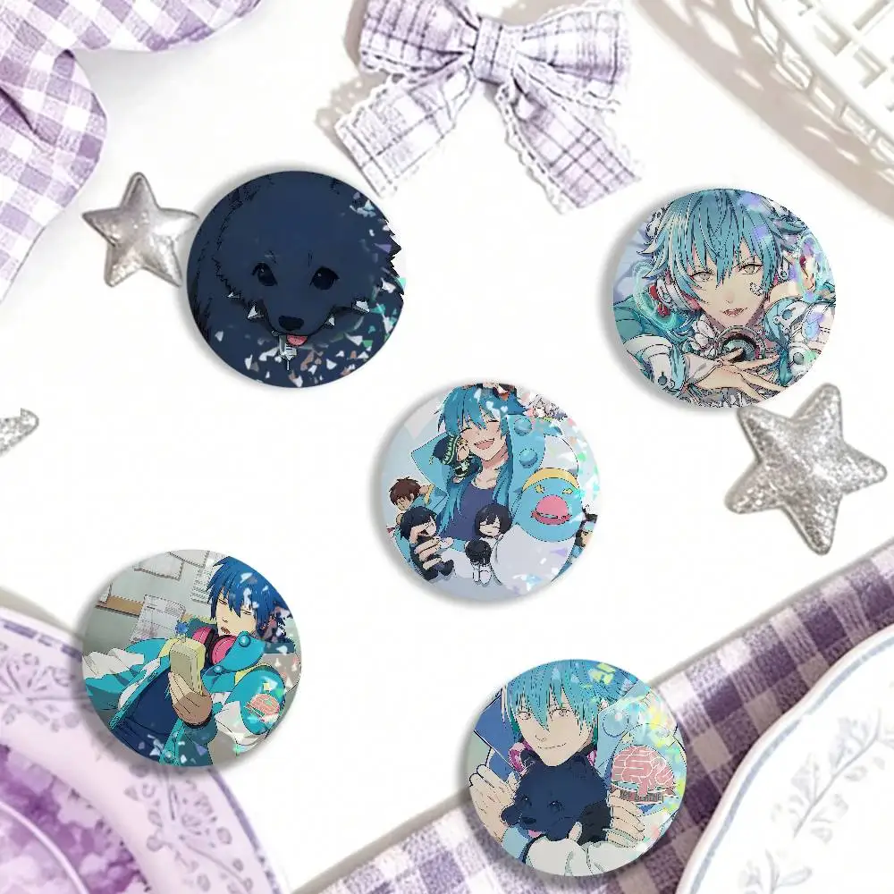Anime D-dramatical Murder Laser Badge Clothes Backpacks Hats Accessories Gifts For Children Friends Fans Collectibles