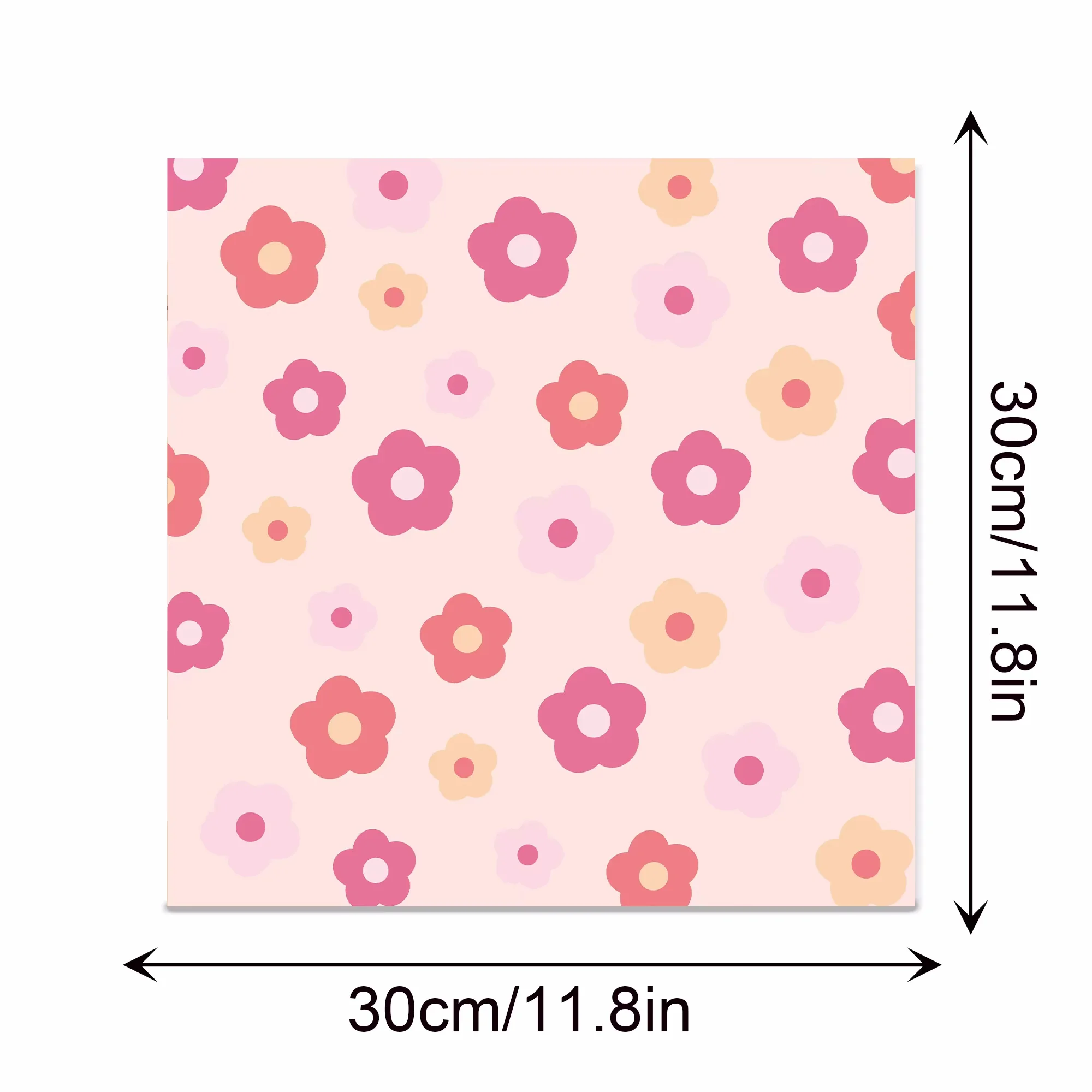 24 Stück kleine Gänseblümchen-Scrapbook-Papier, Party-Geschenke, dekorative Verpackung, Bastelpapier, 30 x 30 cm – Detail 5