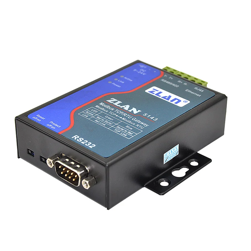 

Преобразователь последовательного обслуживания Ethernet RJ45 TCP IP в RS232 RS485 422 Преобразователь последовательного обслуживания Modbus RTU ZLAN5143