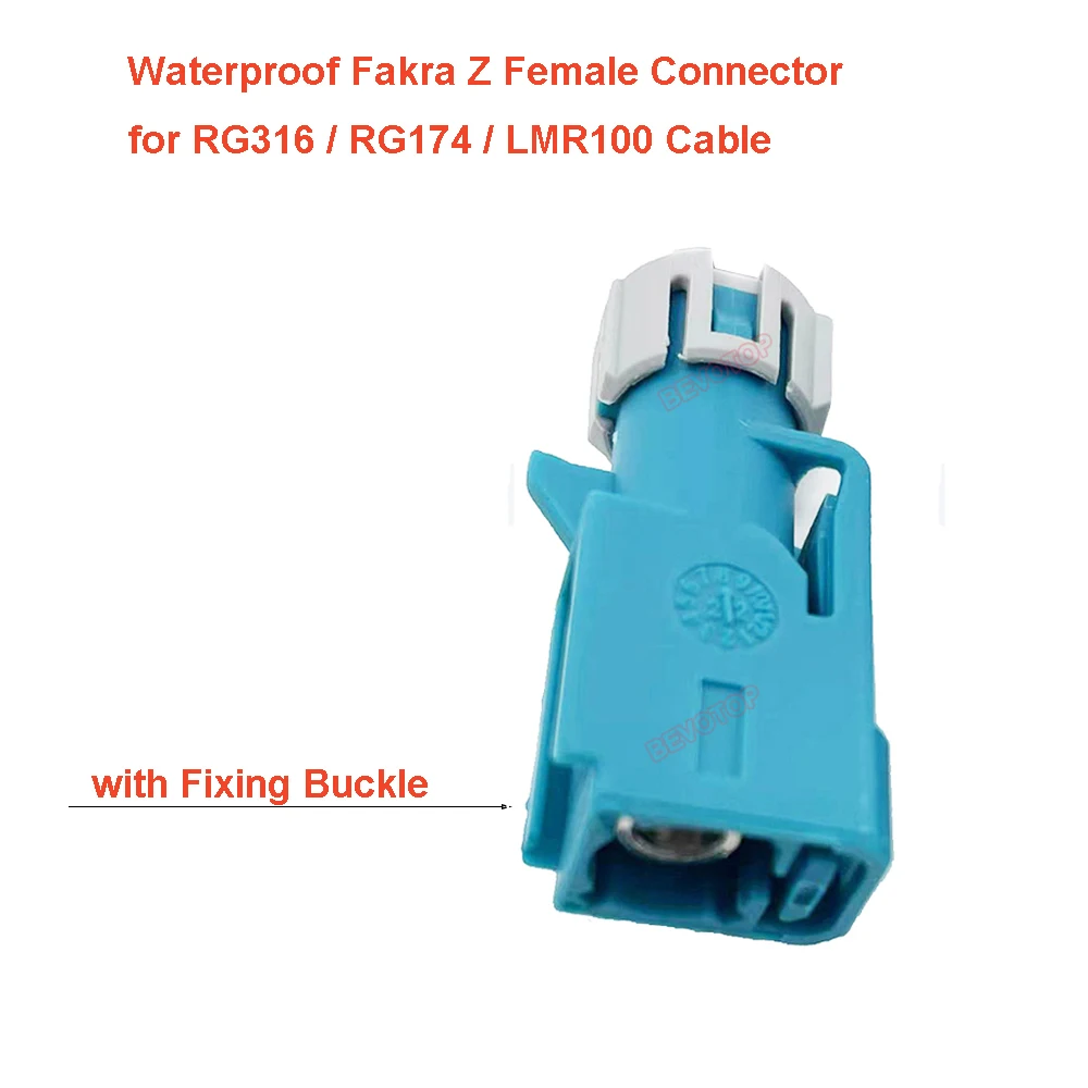 10PCS/LOT Waterproof Fakra Z Female Jack 50Ohm 50-1.5 Wire Connector for RG174 RG316 LMR100 Cable High Quality RF Coax Connector