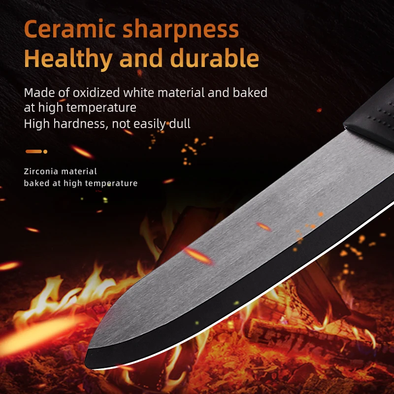 High quality brand black blade kicthen ceramic knife set  3\