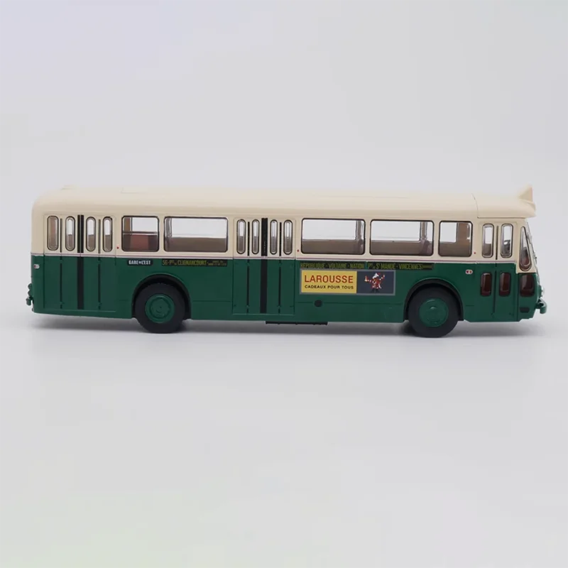 Diecast 1:43 Scale 1:43 Somua OP5-3 1955 Bus Alloy Vehicle Model Finished Simulation Collection Decoration Gift Toys Display