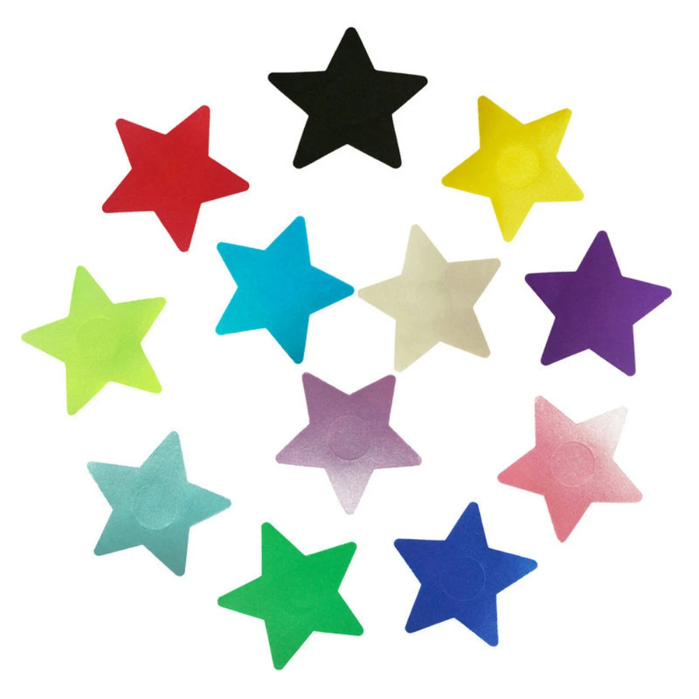 Chest Patch Self-adhesive Star Shape Colorful Sexy Intimates Accessories Nipple Covers Disposable Breathable 1pair For Women