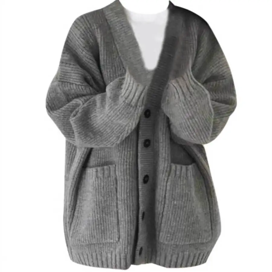 

Extra Large 200 Pou Women's Knitted Sweater Cardigan Casual Trendy Outerwear Comfortable Soft Color Blo Design Winter