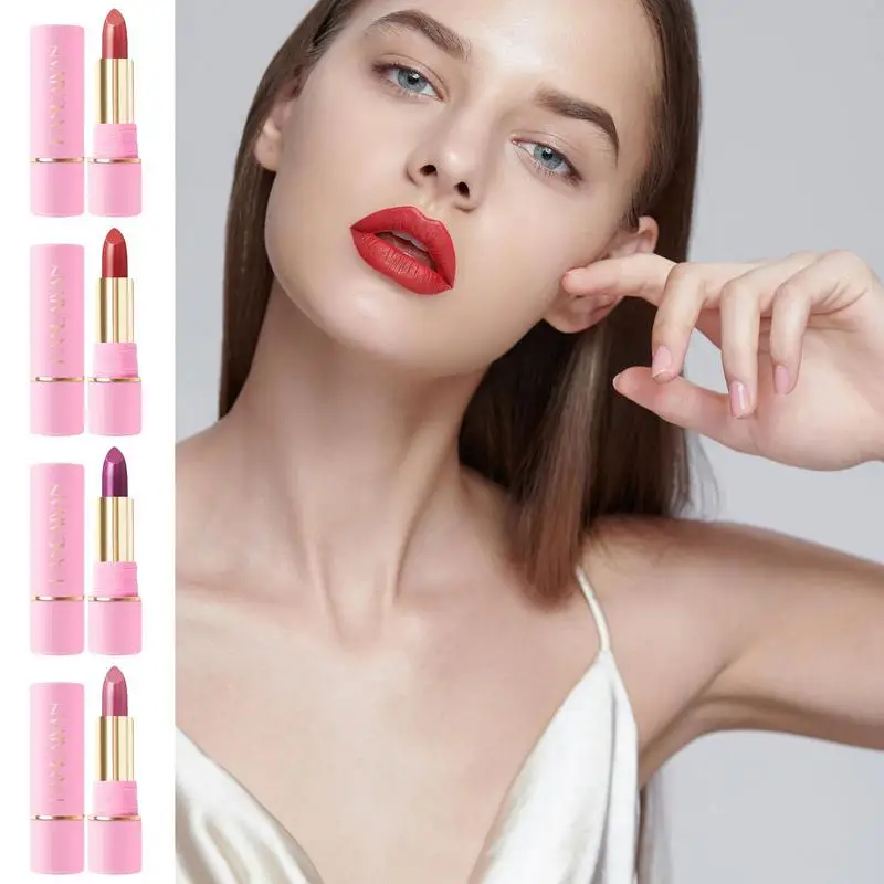 Rossetto opaco di lunga durata 24 ore rossetto nudo opaco 3.8g rossetto nutriente opaco duraturo nudo per il trucco delle labbra