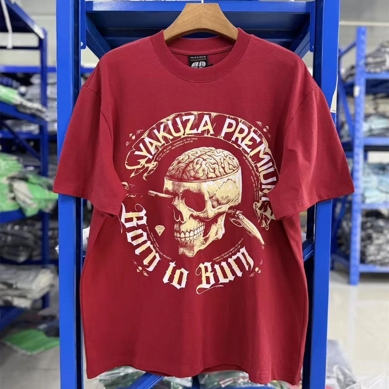 Yakuza Premium 26SS Open-Hearted Skeleton T Shirt Men Women Tee Tops T-Shirt