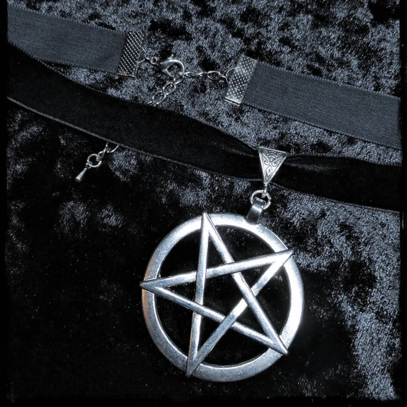 Goth Gorgeous Inverted Pentagram Silver Necklace