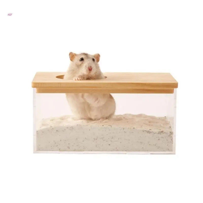 Hamster Sand Bathroom Small Pet Sand Bath House Training Toilet Pet Sand Bathroom Shower Room Pet Anti-Spill Bathtub Box