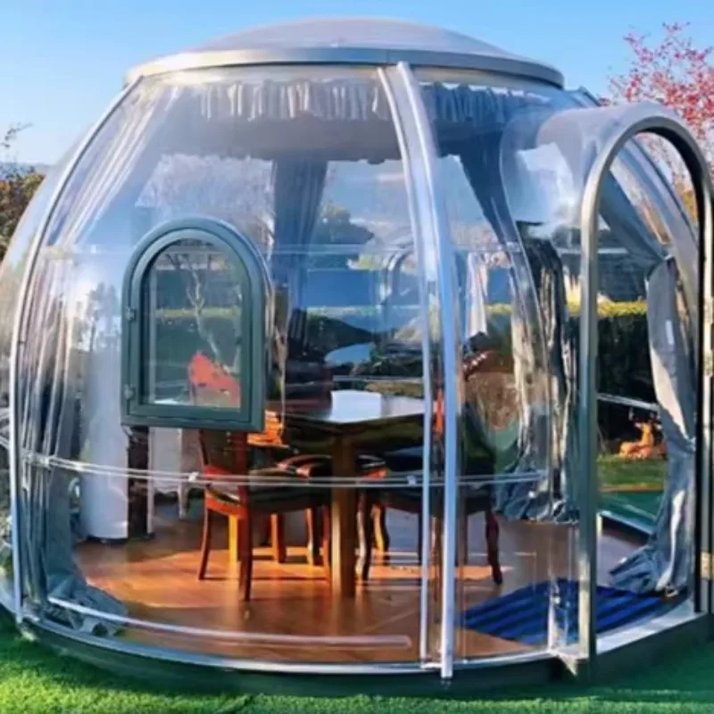 

5 Outdoor Container Rooms Transparent Bubble Rooms Hotel Polycarbonate Dome Tents