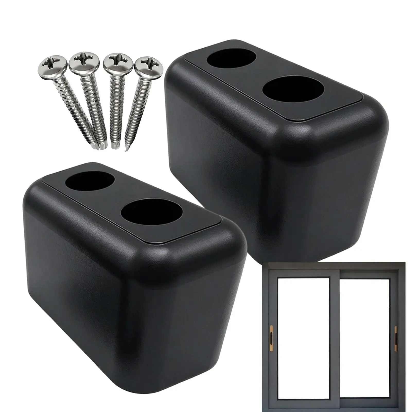 2 Pieces Sliding Door Bumper Stop Rubber Replacement Hardware Barn Door Bumper Stop For Barn Closet Shower Rental Apartment