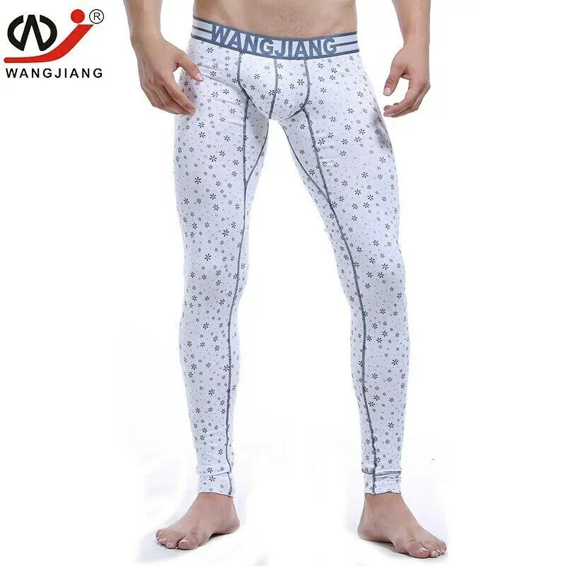 Men's Thermal Pants Long Johns Cotton Mens Basic Underwear Warm Underpants Mens Underwear Sleep Bottom Casual Home Pants