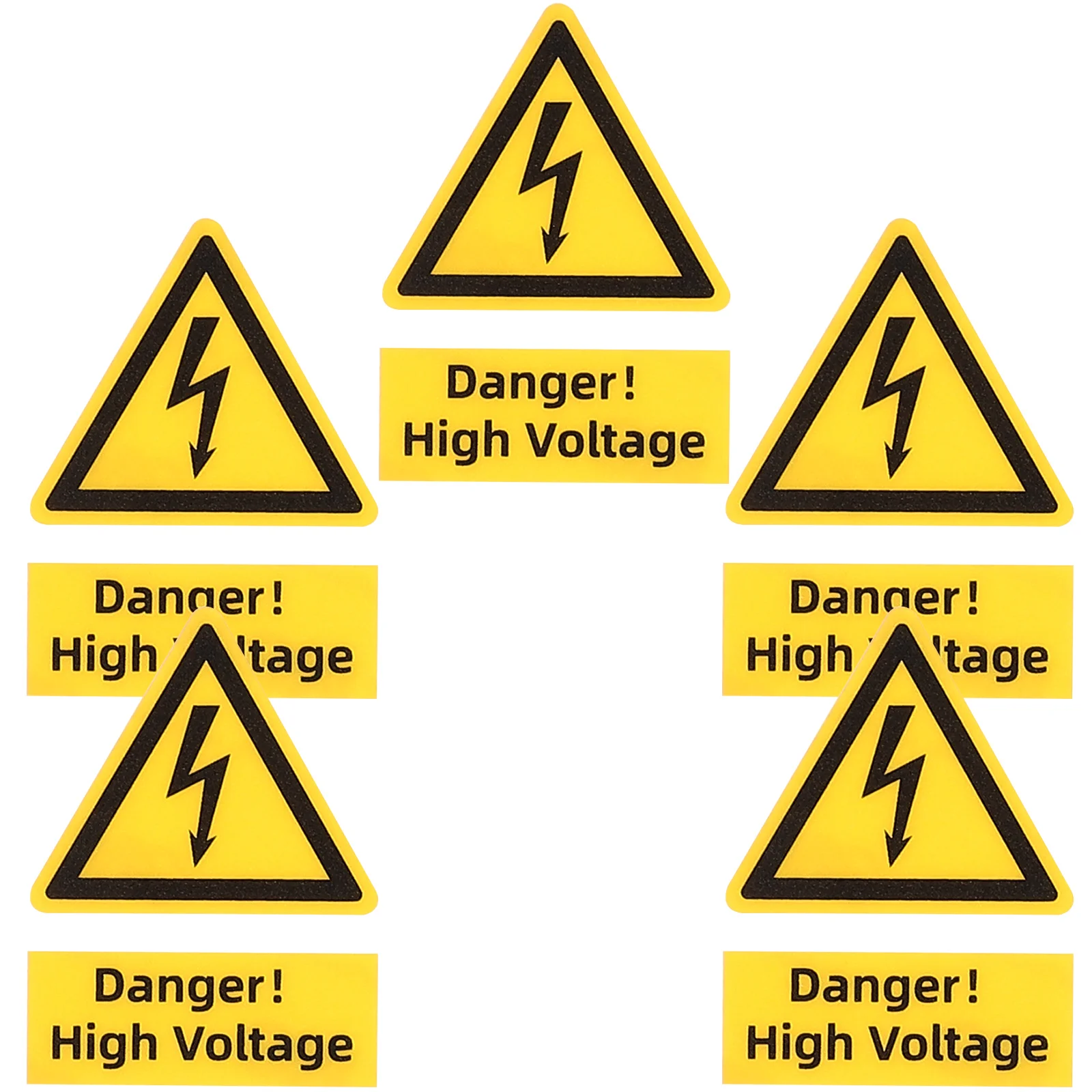 5 Pcs Equipment Safety High Voltage Warning Label Stickers Labels Car Caution Signs The Electrical Panel