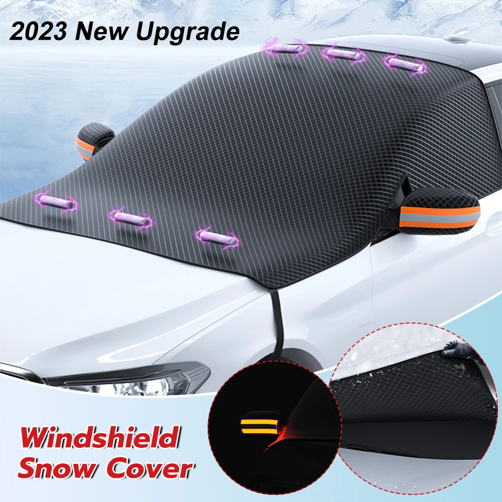 

Car Windshield Cover Auto Front Window Screen Sun Cover Magnetic Mount Dust Protector Anti Snow Cover Auto Exterior Accessories