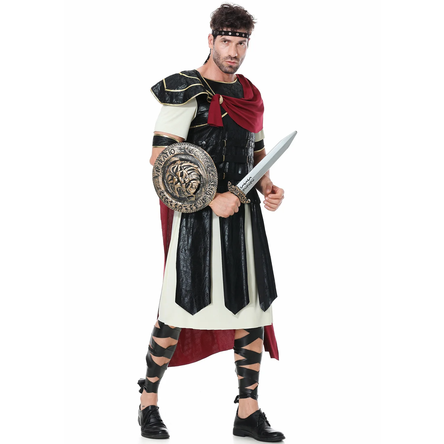 Ancient Roman Spartan Warrior Cosplay Uniforme para Mulheres e Homens, Gladiador, Cavaleiro Xena, Princesa César, Traje de Halloween, Palco Show