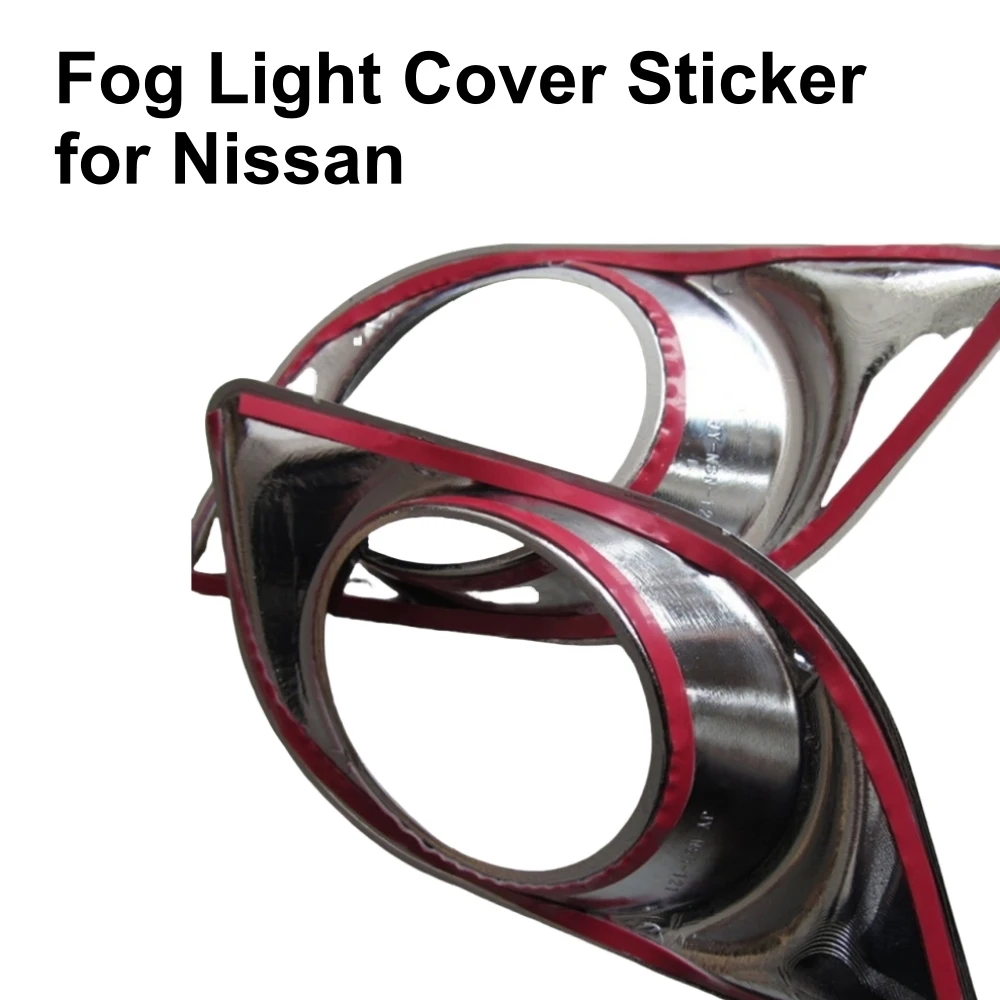 

2Pcs Chrome Front Fog Light Cover Sticker for Nissan Versa Latio Almera Sunny 2011 2012 2013 2014 2015 2016 2017 Accessories