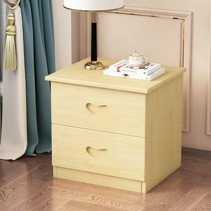

Simple bedside table pastoral solid wood storage wardrobe European style