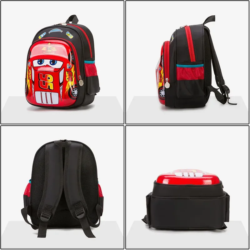 Disney Cars 2 Lightning McQueen Rucksack Büchertasche 3D Cartoon Anime Junge Schultasche Rucksack Geburtstagsgeschenk für Kinder