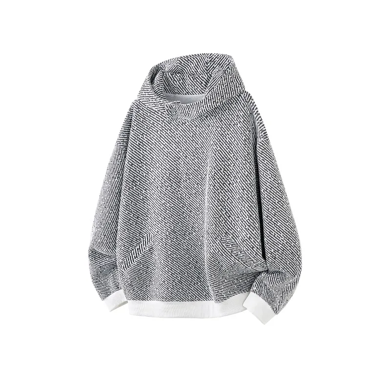 

2025 Autumn Winter New Striped Hooded Sweater Korean Lazy Wind Hoodie Men's Long-sleeved Tops Unisex Hoodies