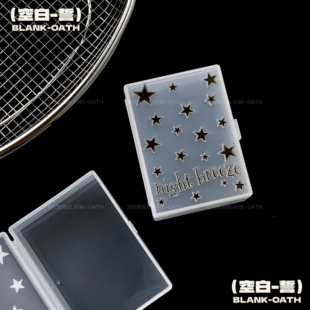 Scatola porta carte smerigliata serie Star: l'organizzatore trasparente senza BPA può contenere cartoline fotografiche da 3", cartoline, adesivi, biglietti da visita