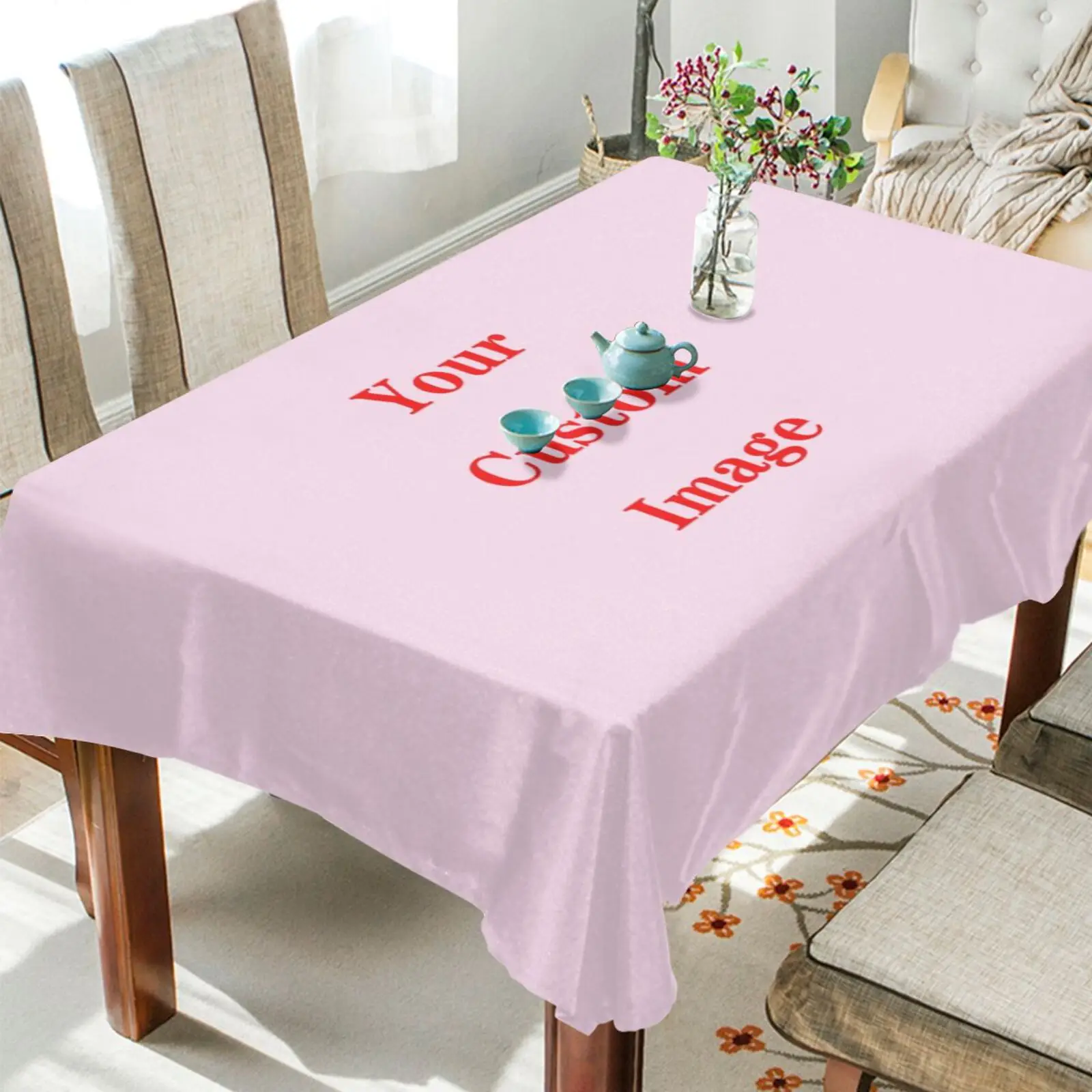 New Tablecloth On The Table Table Cover Wedding Decoration Birthday Party Decor Mirror Customizing images Waterproof Tablecloth