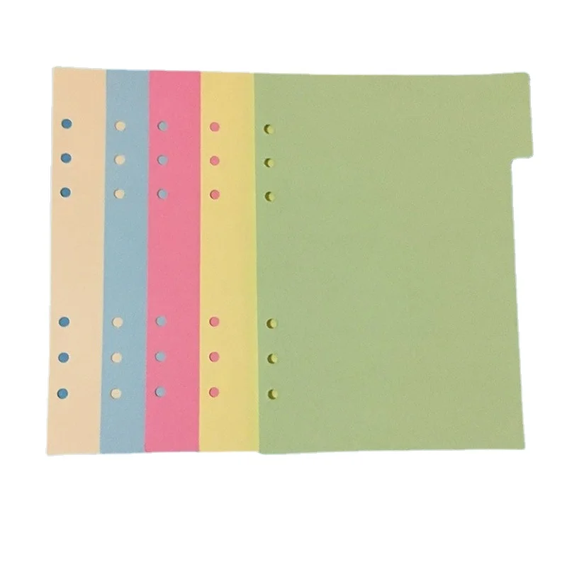 notebook loose folha indice divisor para separador a5 binder diario inner pagina acessorios folhas por conjunto 01