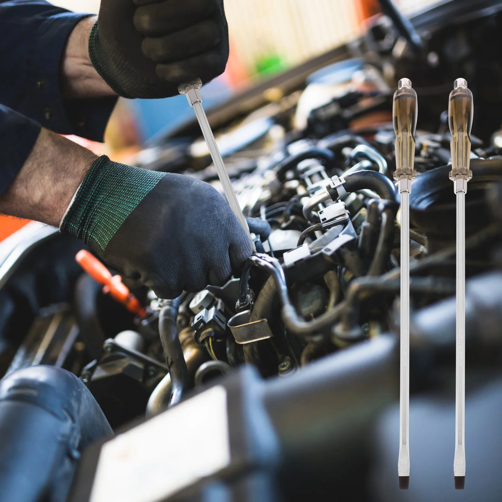 2 Stuks Magnetische Schroevendraaier Set Zeshoekige Staaf Chroomvanadium Staal Reparatie Tool Voor Thuis Auto Lood Familie Handje