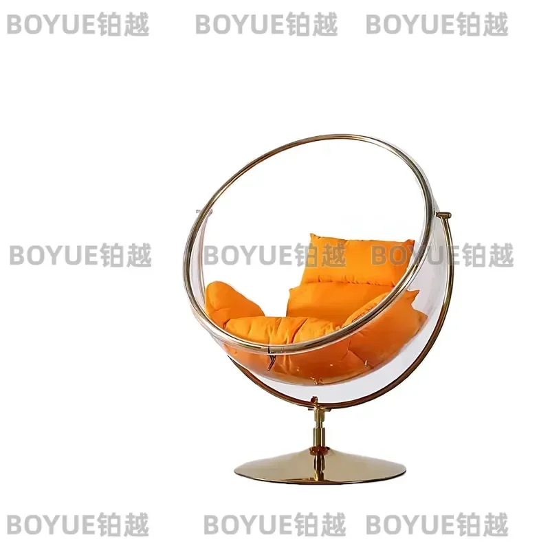 Nordic Acrylic Bubble Hanging Chair Indoor Outdoor Balcony Swing Seat Transparent Leisure Pod for Home Garden Patio