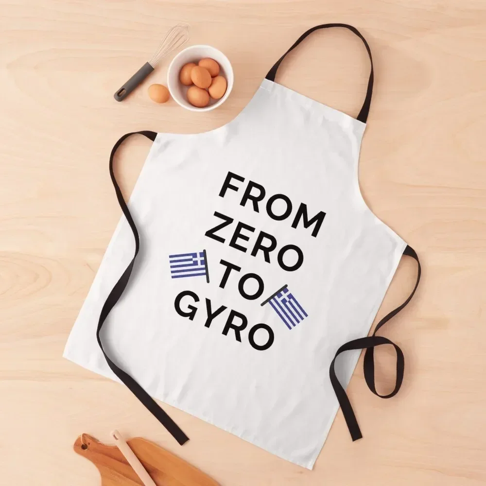 

From Zero To Gyro Funny Greek Pride Greece Flag Ellas Ellada Apron bib Children'S japanese woman kitchen utensil Apron