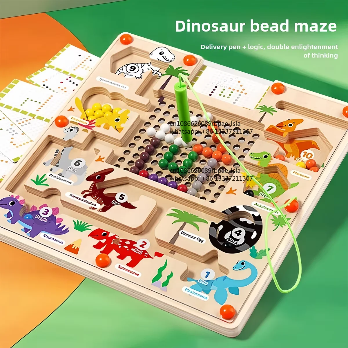 Custom Children's Wooden Dinos - Kids Education Number review and price