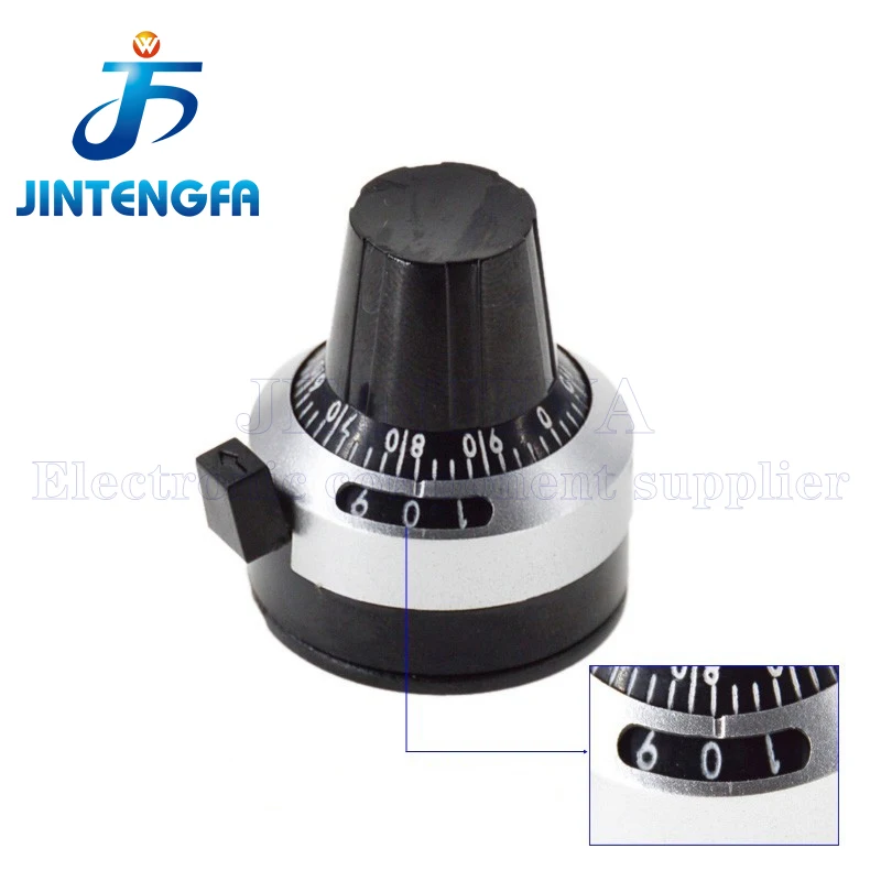 1 個 4 ミリメートル 6.35 ミリメートル開口 3590S WXD3-12 WXD3-13 WXD3 精密スケールノブ 3590 ポテンショメータノブ正確なダイヤルロック可能な帽子