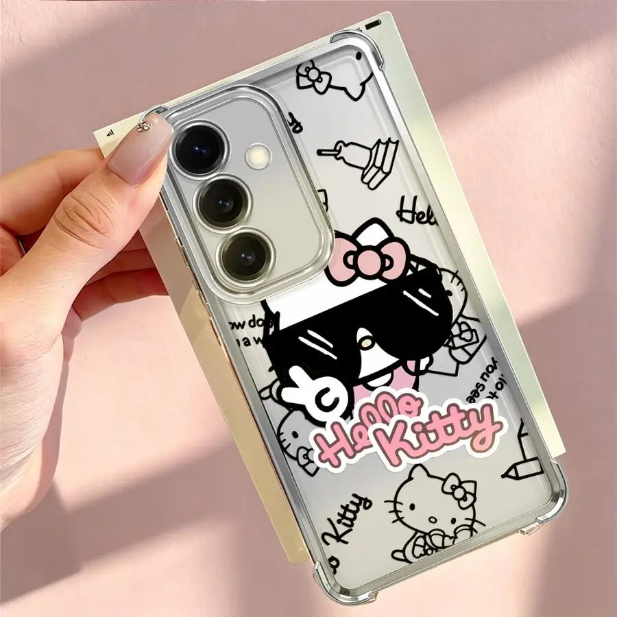 Sanrio Funny Hello Kitty Phone Cover Case for Samsung Galaxy A23 A51 A07 A53 A33 A50 A73 A13 A16 A06 A15 A05 A12 A03 A14 A04 A24