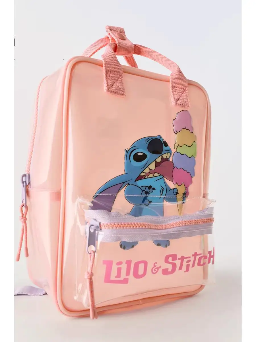 Boutique Fashion Trendy Design Children Backpack Baby Girls Cartoon Cute Transparent Two-shoulder Bag Kindergarten Kids Shoolbag