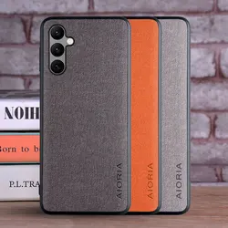 Case for Samsung Galaxy A56 A36 A26 A16 A14 A15 A55 A24 A25 A34 A35 A54 5G coque Luxury textile Leather phone case cover funda