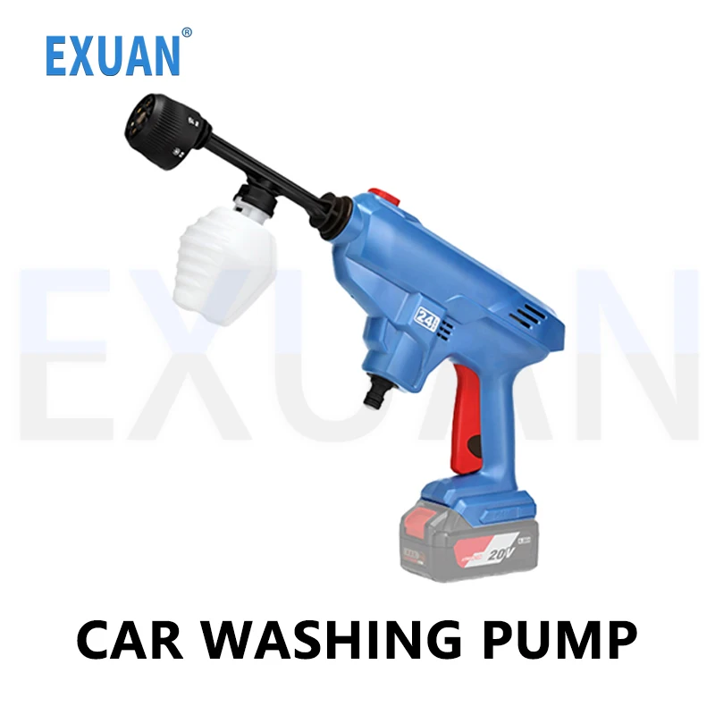 

20V Lithium Electric Car Wash Gun Wireless Home High Voltage Cleaning Machine Water Gun Portable Charging Car Washing Machine