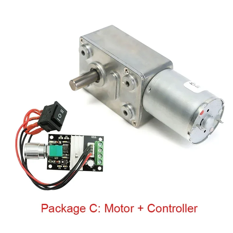 JGY370 Silnik z przekładnią 12V 24V Niska prędkość Duży moment obrotowy jgy370 Wspornik + kontroler + reduktor z odwróconym zasilaniem Mini silnik redukcyjny