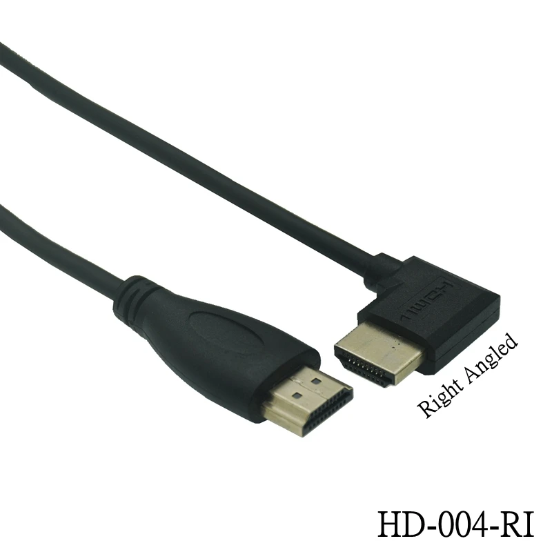 Krótki lewego prawego 90 stopni aż kąt nachylenia kabla kompatybilnego z HDMI podwójny przewód HDTV z męskiego na męskie M/M przewód HD 15CM 0.5m