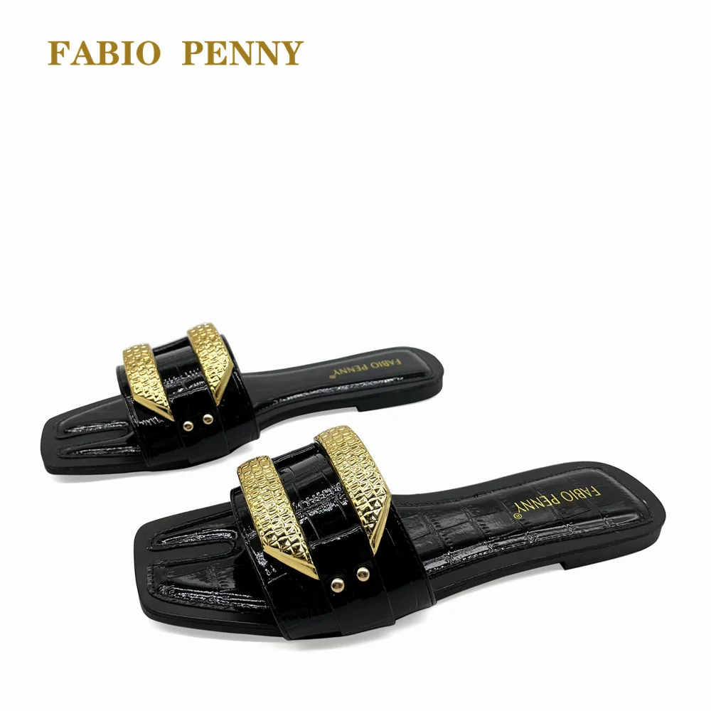 FABIO PENNY  women's slippers women's sandals summer flat bottomed Beach Flip Flops casual shoes